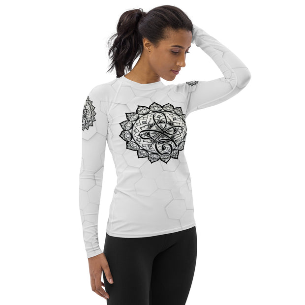 Unconditional Love I Mandala Women's Rash Guard - Martin K Designs