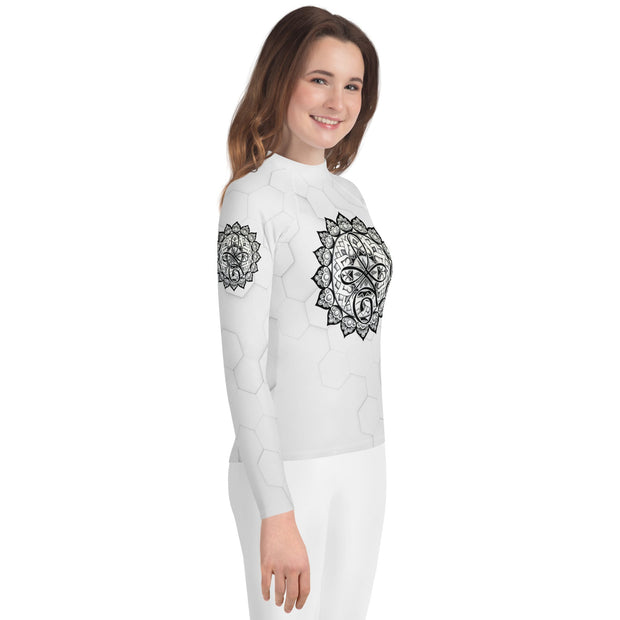 Unconditional Love I Mandala Youth Rash Guard - Martin K Designs