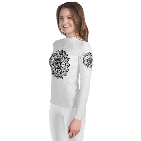 Unconditional Love I Mandala Youth Rash Guard - Martin K Designs