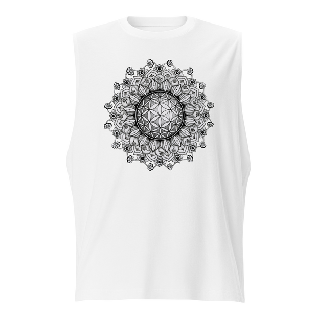 Flower of Life II Mandala 4 Unisex Muscle Shirt