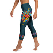 Wild at Heart High Rise Yoga Capri Leggings with Inside Pocket - Martin K Designs