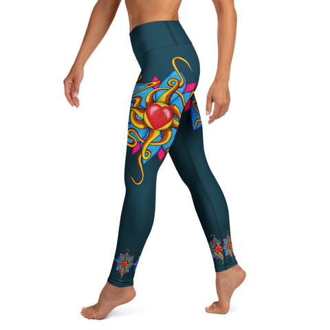 Wild at Heart High Rise Yoga Leggings with Inside Pocket - Martin K Designs
