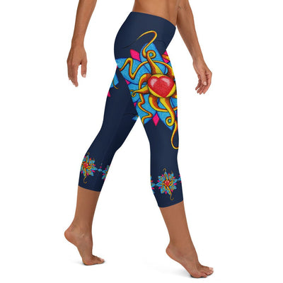 Wild At Heart Mid Rise Capri Leggings - Martin K Designs