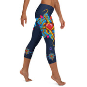 Wild At Heart Mid Rise Capri Leggings - Martin K Designs