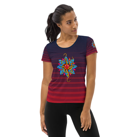 Wild At Heart Women's Athletic T-shirt - Martin K Designs