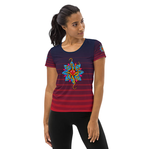 Wild At Heart Women's Athletic T-shirt - Martin K Designs