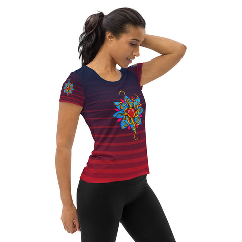 Wild At Heart Women's Athletic T-shirt - Martin K Designs