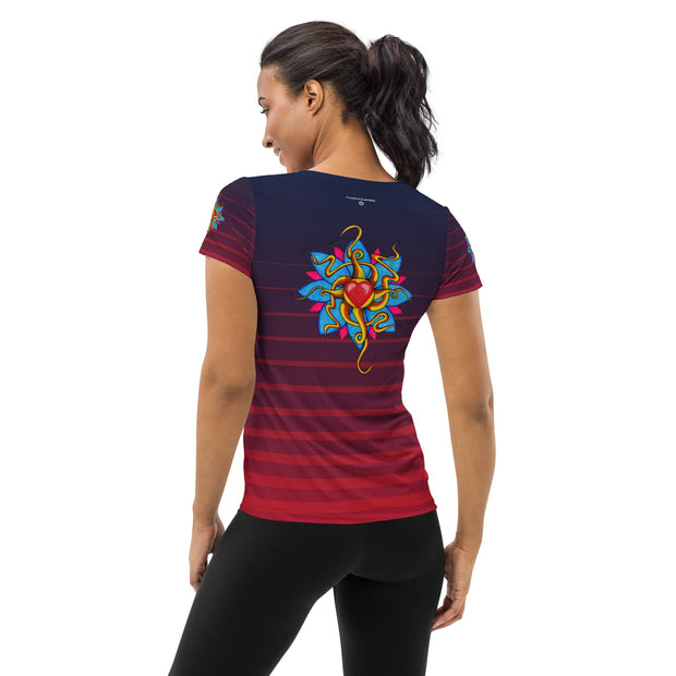 Wild At Heart Women's Athletic T-shirt - Martin K Designs